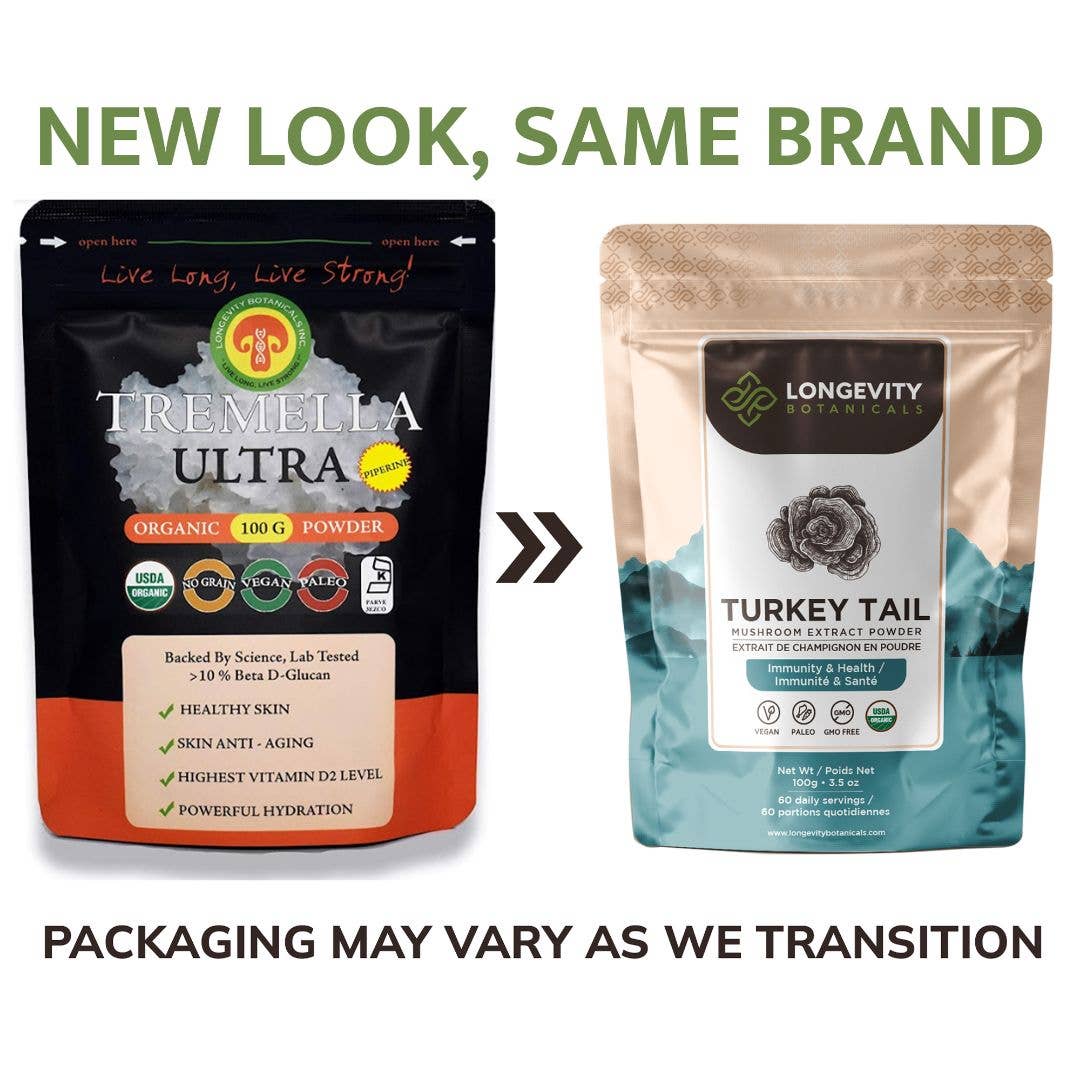 Longevity Botanicals - Organic Turkey Tail Mushroom Extract Powder 100g - Image 8